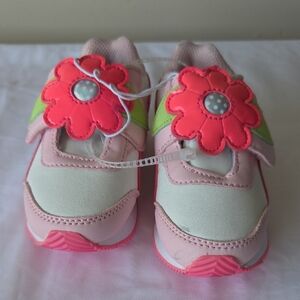 Reebok Kids Sneakers with Pink and Green Floral Design